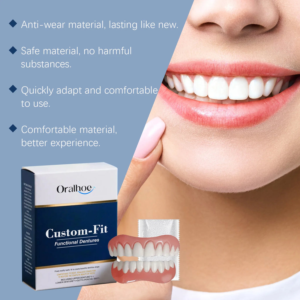 Oralhoe Soft Silicone Denture Reline Kit – Upper & Lower Set Denture Reline Kit Oasis Select