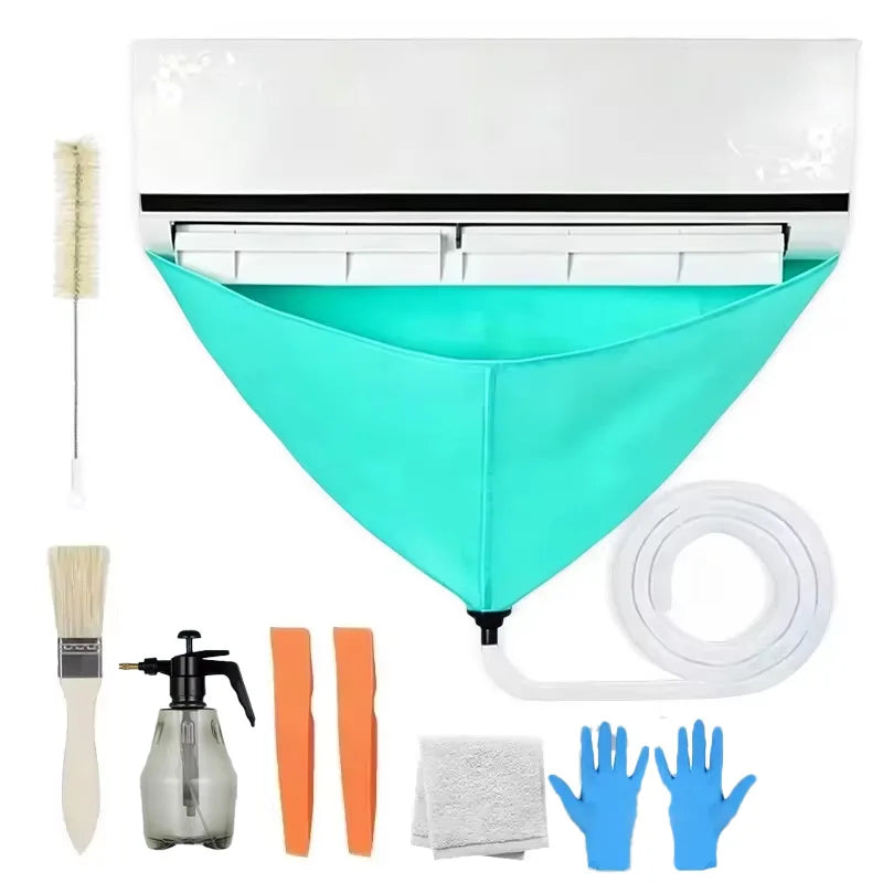 8/6/1pcs Air Conditioning Cleaning Kit Leak-proof Cover Full Set of Air Conditioner Cleaner with Water Pipe Clean Tools Oasis Select 8PCs 1