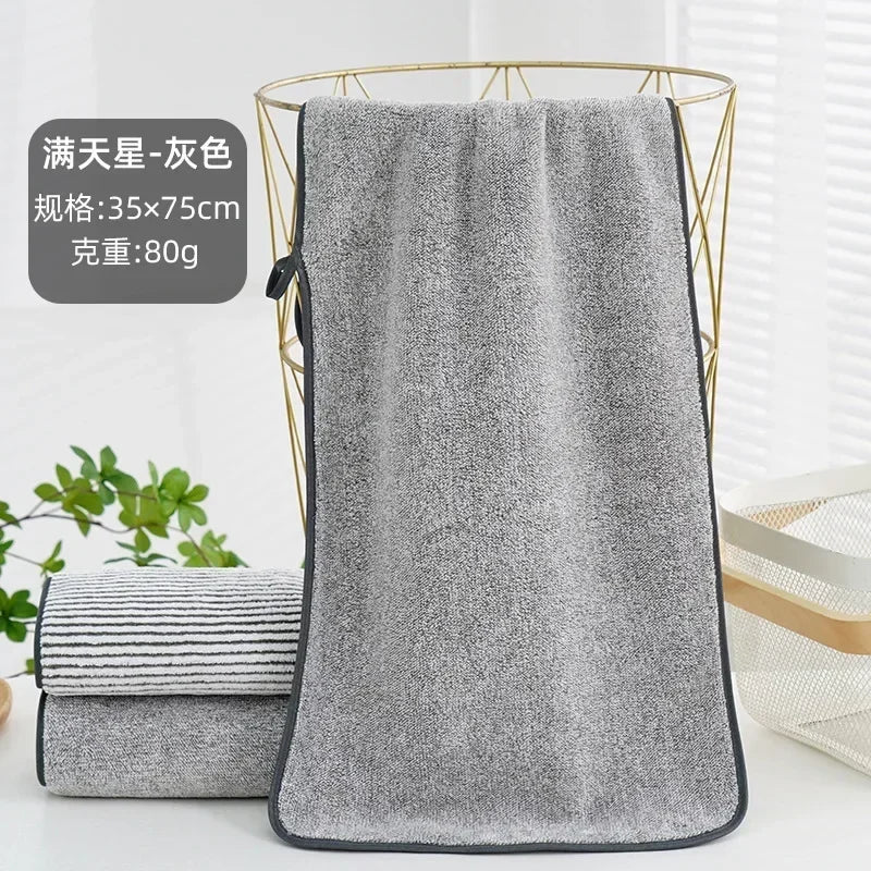 Cotton Towel Bathroom Strong Absorbent Thickened Face Towel Soft Non-shedding Adult Towel Hotel Travel Household Gift Oasis Select Star 35x75cm