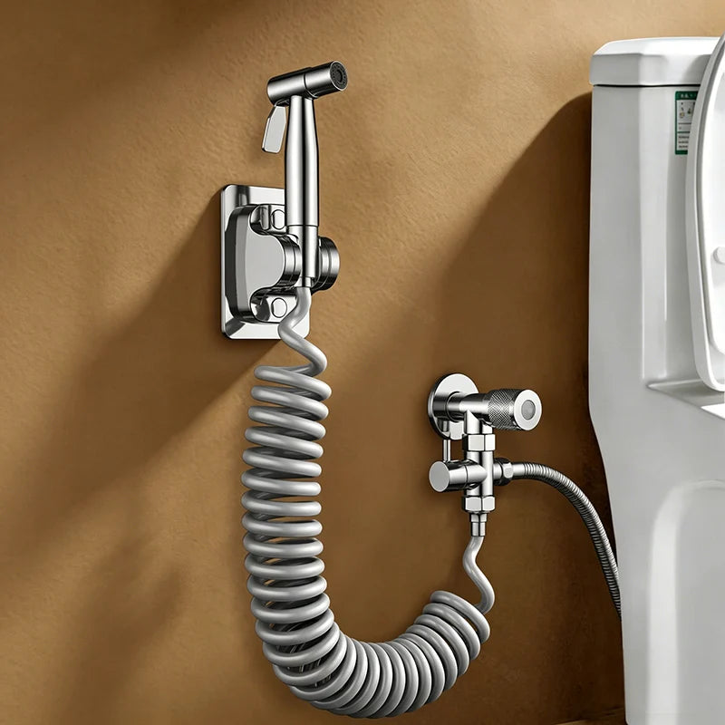High Pressure Toilet Sprayer Gun – 1 In 2 Out Corner Valve