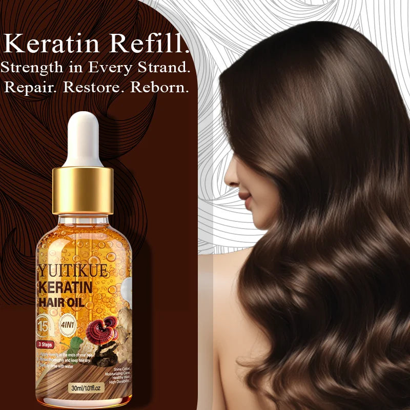 YUITIKUE Keratin Hair Oil – Protein Infused, Shine & Moisture