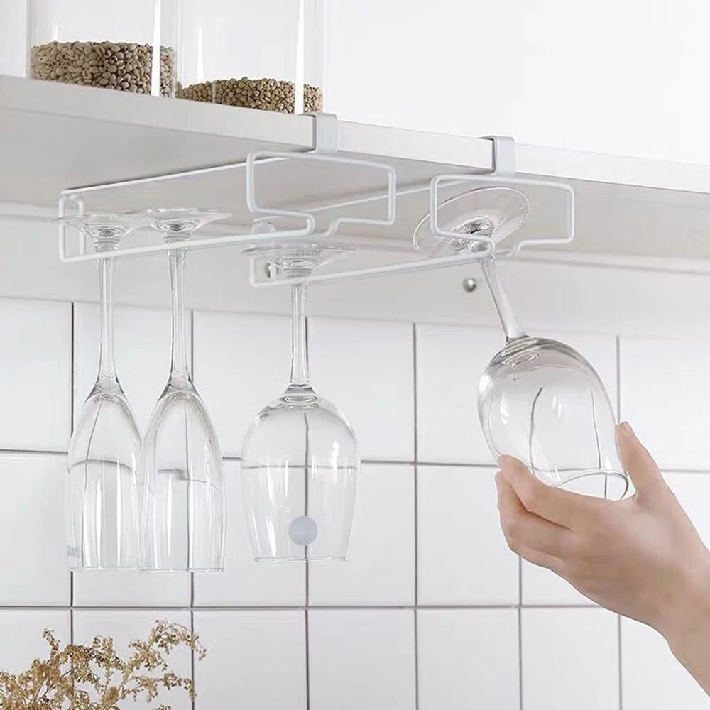 Hanging Wine Glass Rack | No-Drill Stemware Holder