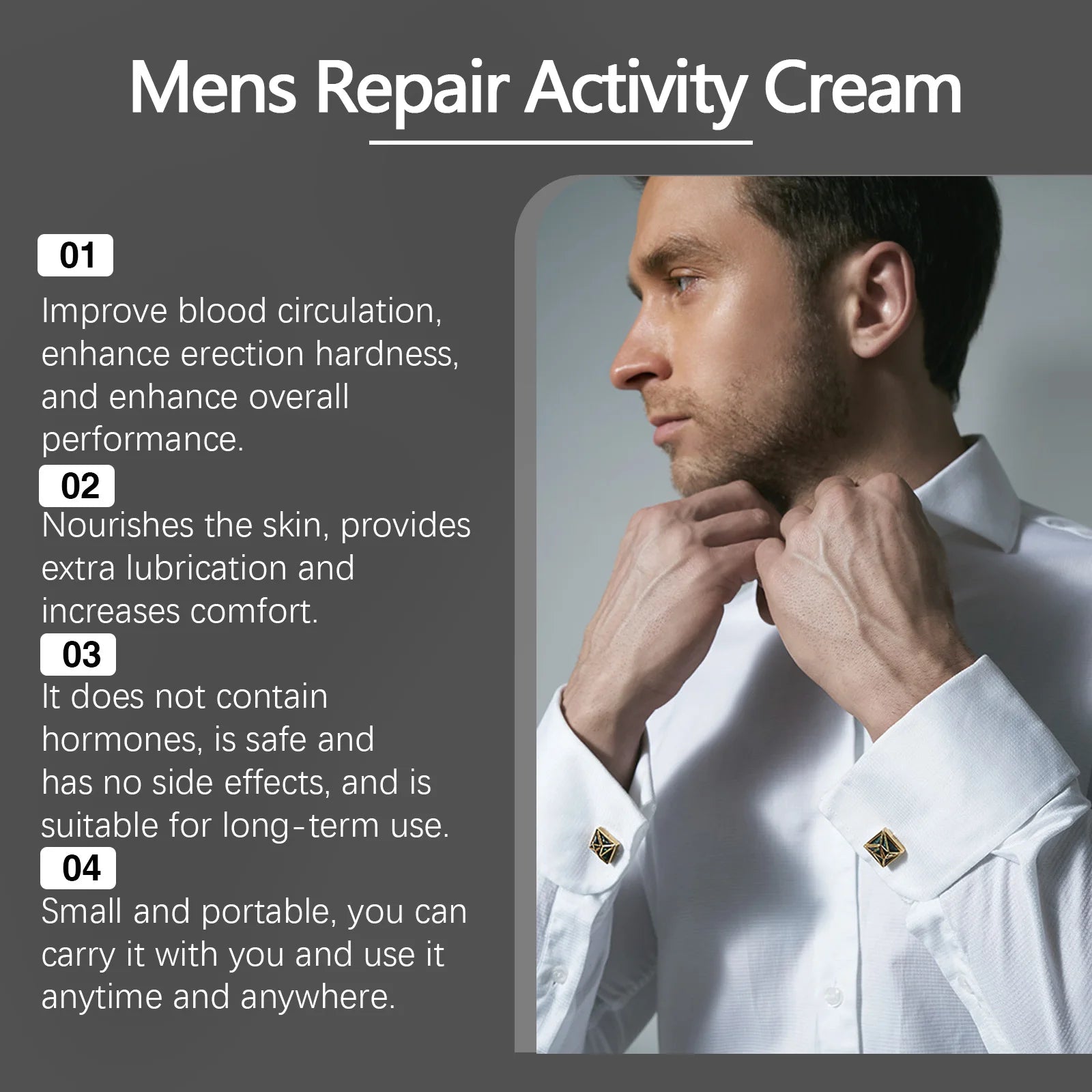 Men's Body Care CreamMen's Endurance Boosting Body Massage CreamLong-Lasting Strengthening & Invigorating Care Cream Oasis Select