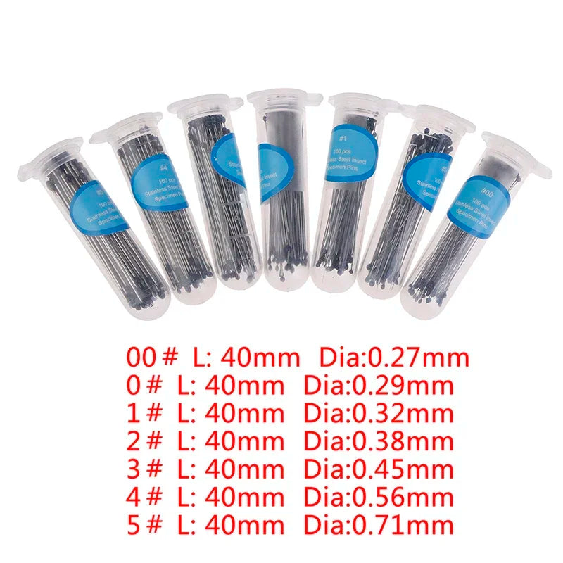 100Pcs Stainless Steel Insect Pins for School Lab Entomology Research - Educational & Scientific Specimen Needles Oasis Select