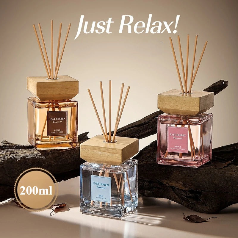 200ml Non-fire Home Fragrance Hotel Living Room Lasting Extender Reed Diffuser Aromatherapy White Tea Ebony Rose Shangri-La Oasis Select