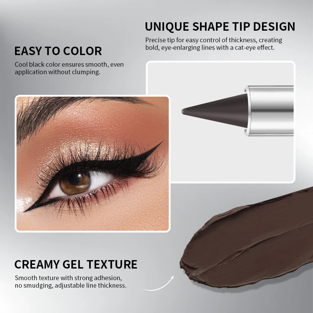 Matte Eyeliner Pen White Black Brown Easy Wear Solid Eye Liner Pencil LongLasting Tattoo Liner Eyeshadow Gel Eye Cosmetics Oasis Select