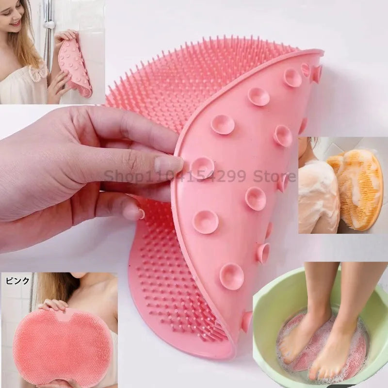 Foot Scrubbing Pad Bathroom Bath Brush Multifunctional Scrubbing Foot Massage Pad Non-slip Foot Pad Silicone Bath Brush Oasis Select