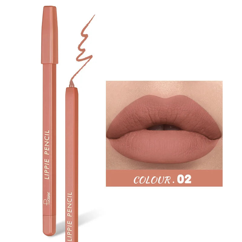 Velvet Matte Lip Liner – 12 Shades, Waterproof & Long Lasting