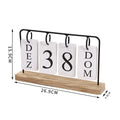 Creative Desk Decoration Mini Wooden DIY Calendar Tabletop Wooden Desk Calendar Crafts Holiday Decoration Oasis Select black