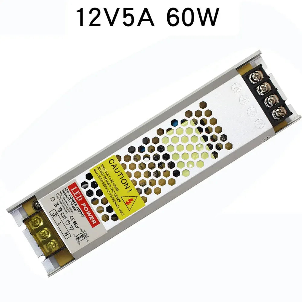 12V 24V Power Supply Transformers 220V AC DC Converter Switching Power Supply 60W 150W 200W 300W 400W SMPS Led Driver Ultra Thin Oasis Select 12V5A 60W 180V-265V