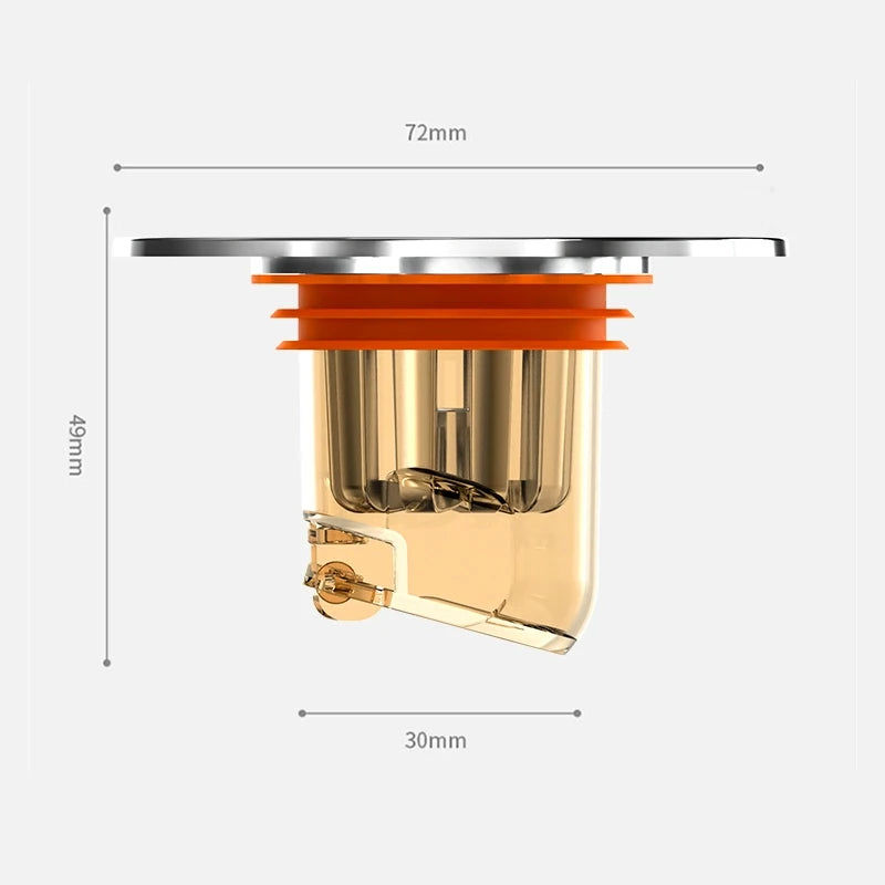 Magnetic Self-Closing Odor and Insect Proof Floor Drain Core Deodorant Anti-Odor No Smell Bathroom Toilet Sewer Shower Drain Oasis Select