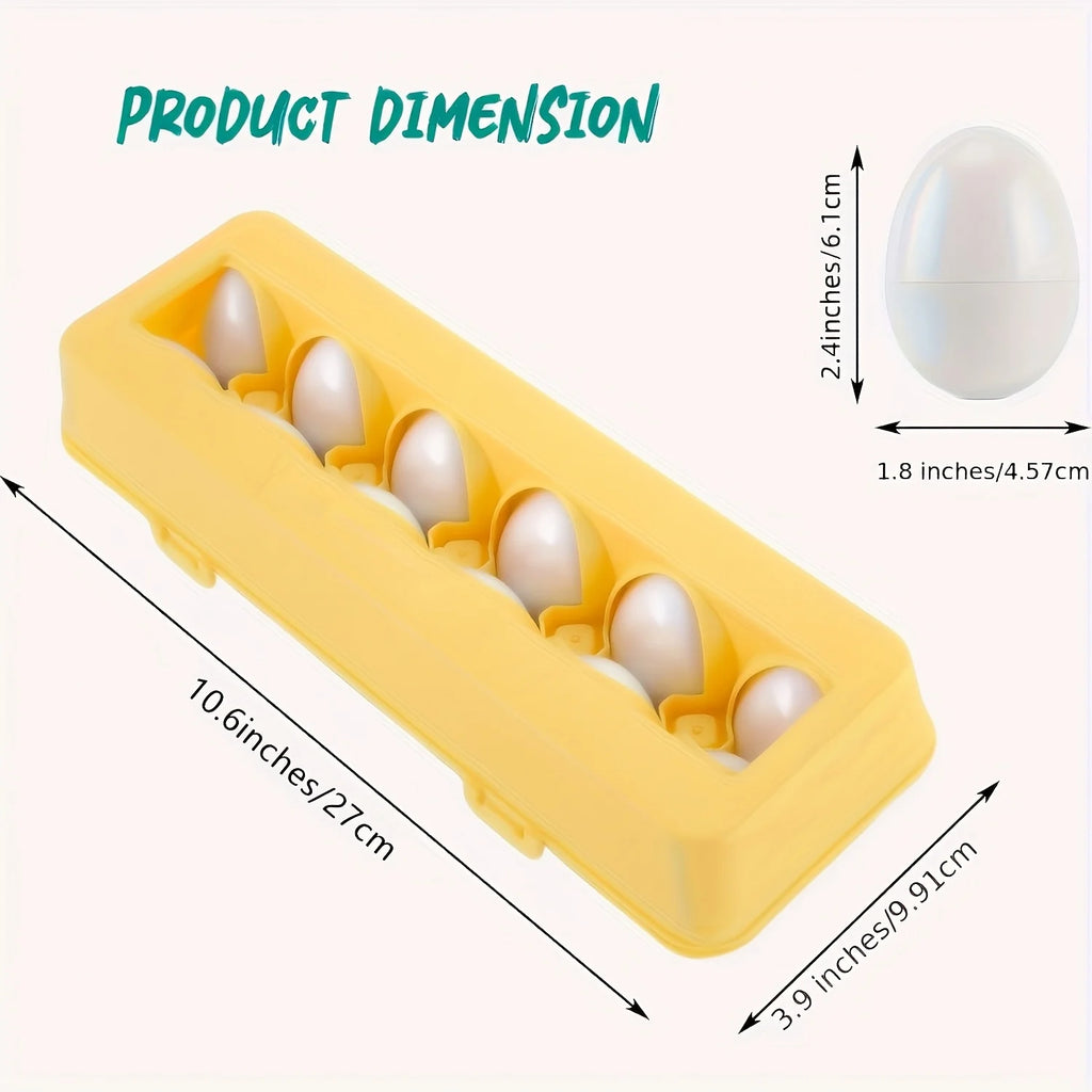 12pcs Egg Educational Matching Early Childhood Education Toy, Simulated Disassembly Eggs, Egg Filling Toy Baby Toys Easter Gift Oasis Select 12pcs