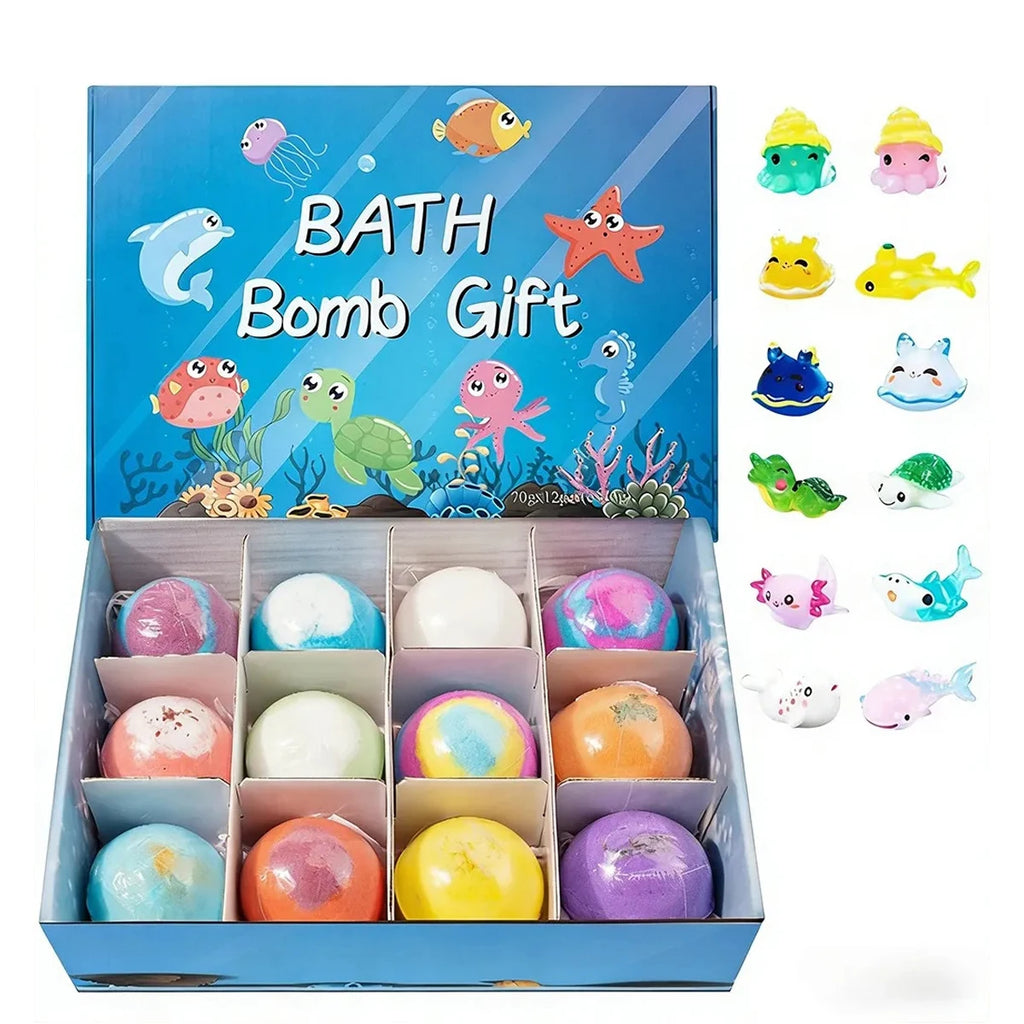 Kids Bath Ball Set Surprise Bubble Bath for Moisturize Creative Home Bath Accessories Funny Gift for Children Oasis Select Surprise 12PCS-1Box