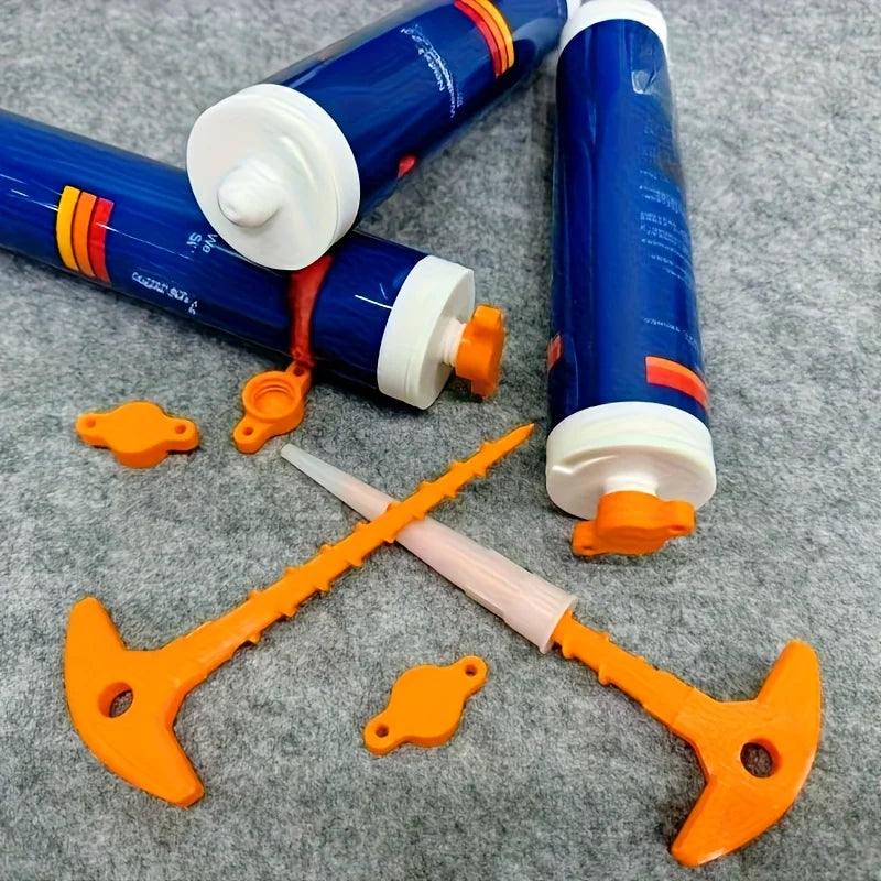 2pcs Silicone seal cap and seal gun nozzle removal tool, silicone seal cap used for open core tubes to prevent rapid drying Oasis Select