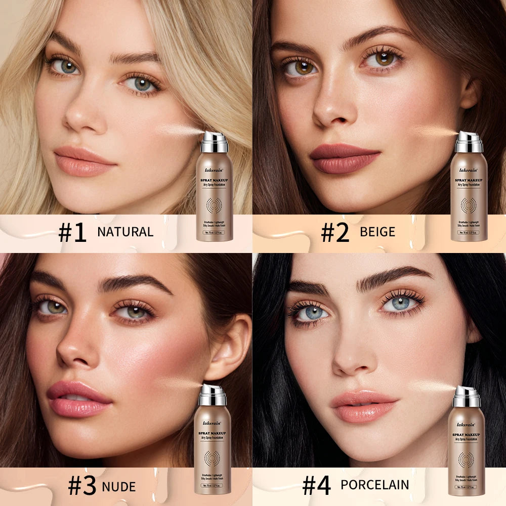 Foundation Spray Waterproof Magic AirbrushSilky Mist Lightweight Long Lasting Oil Control Higt Cover Matte Makeup Base Cosmetics Oasis Select