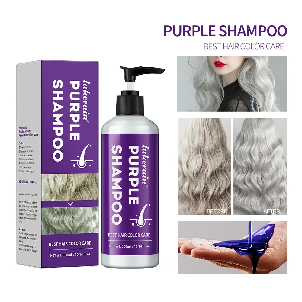 Purple Hair Dye Shampoo for Blonde to Cover Gray Non-irritating Hair Fading Yellow After Bleach Hair Shampoo Gray Hair Remedy Oasis Select