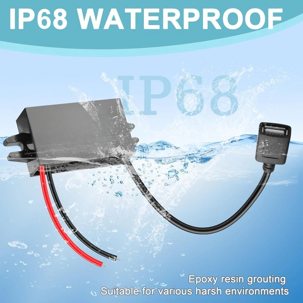 DC/DC 12V To 5V 3A 15W Step-Down Power Converter USB Female Interface Buck Module Power Adapter Regulator Car Power Converter Oasis Select