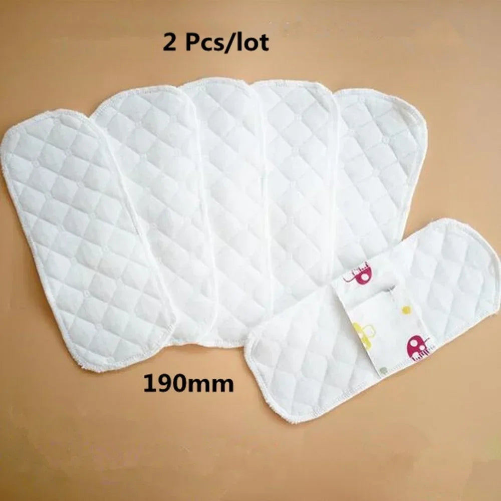 2PCS 19CM Reusable Daily Pads Menstrual Sanitary Pads Waterproof Panty Liner Super Thin 100% Cotton Feminine Hygiene Pads Oasis Select