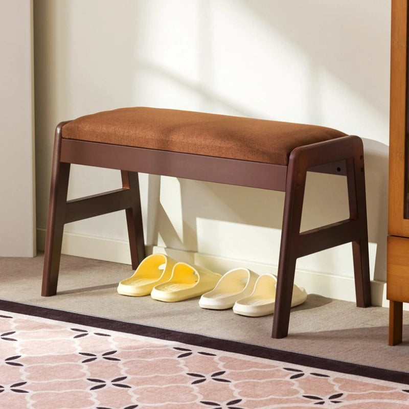 Solid wood shoe changing stool, household storage at the door, narrow shoe stool, shoe cabinet, simple wind fitting room stool Oasis Select