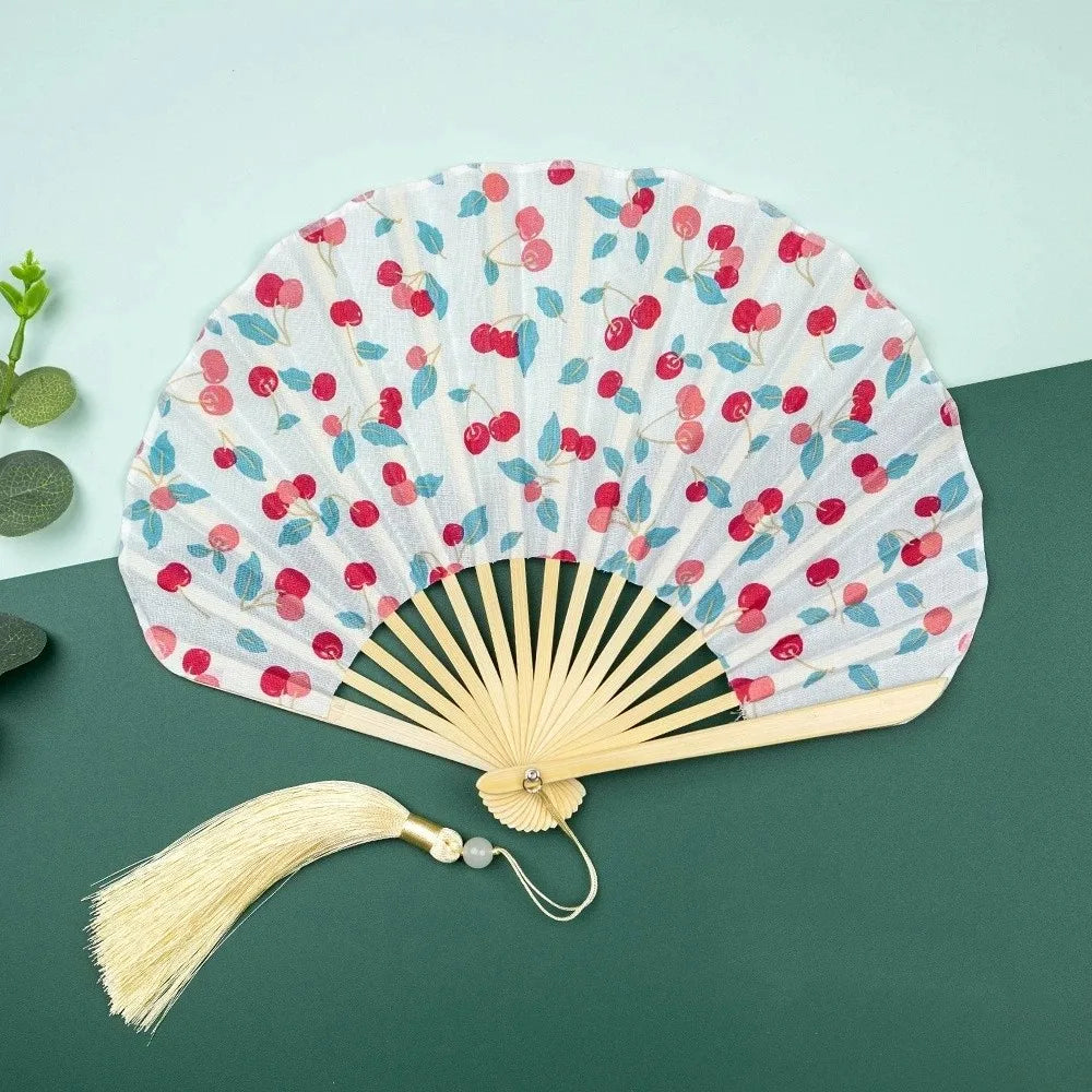 Decorative Retro Mini Shell Fan Lightweight Portable Chinese Style Fan with Tassel Handheld Fan Party Oasis Select Style 5
