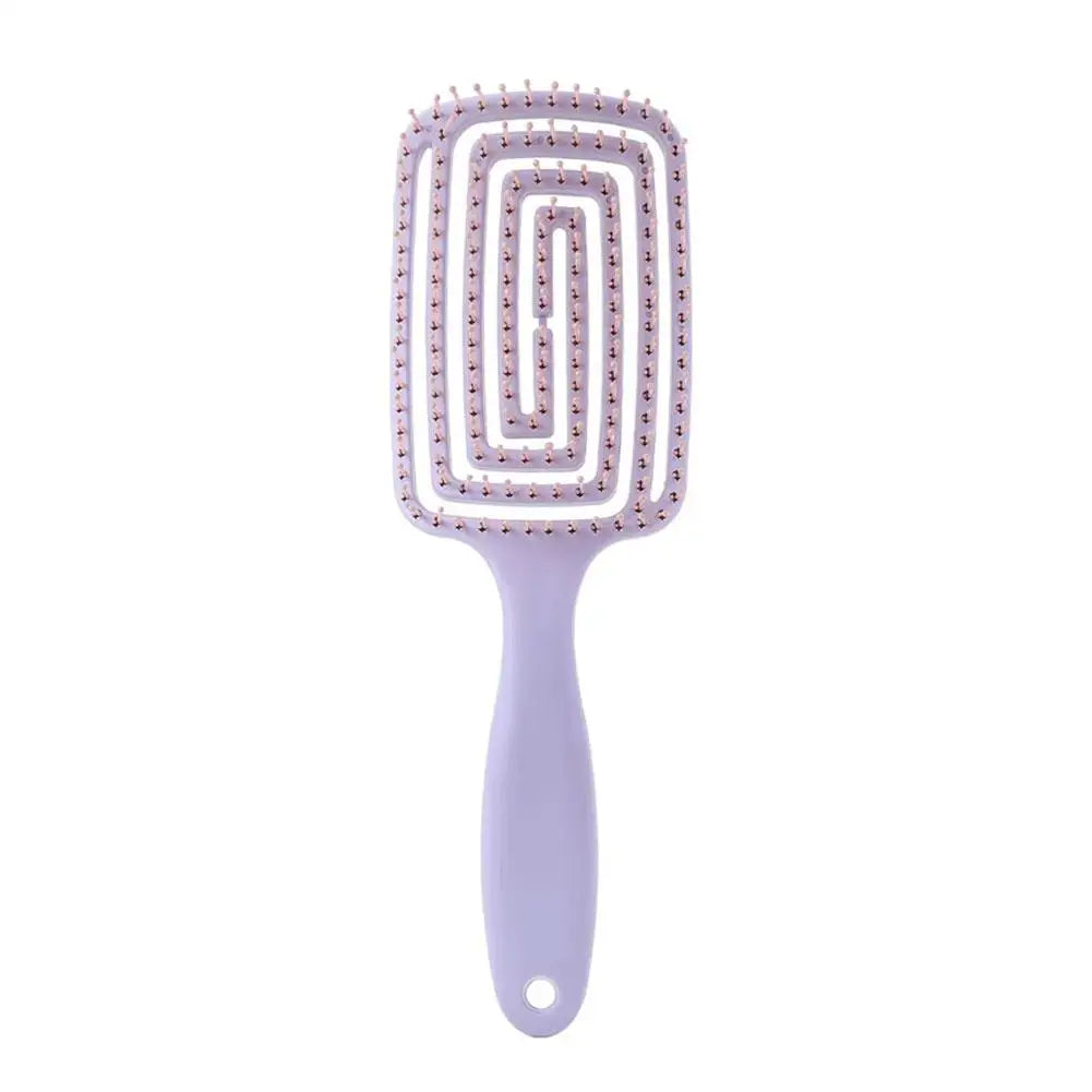 Hollow Curved Detangling Brush – Volumizing Scalp Massage Comb Detangling Hair Brush Oasis Select B