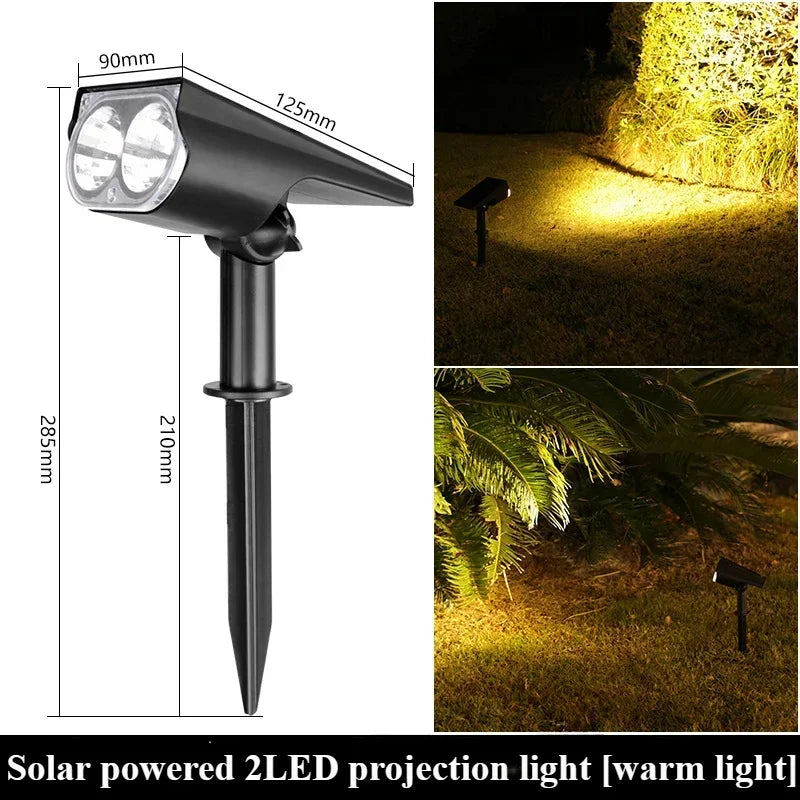 Solar 9-LED Spotlight IP65 Waterproof Landscape Garden Light