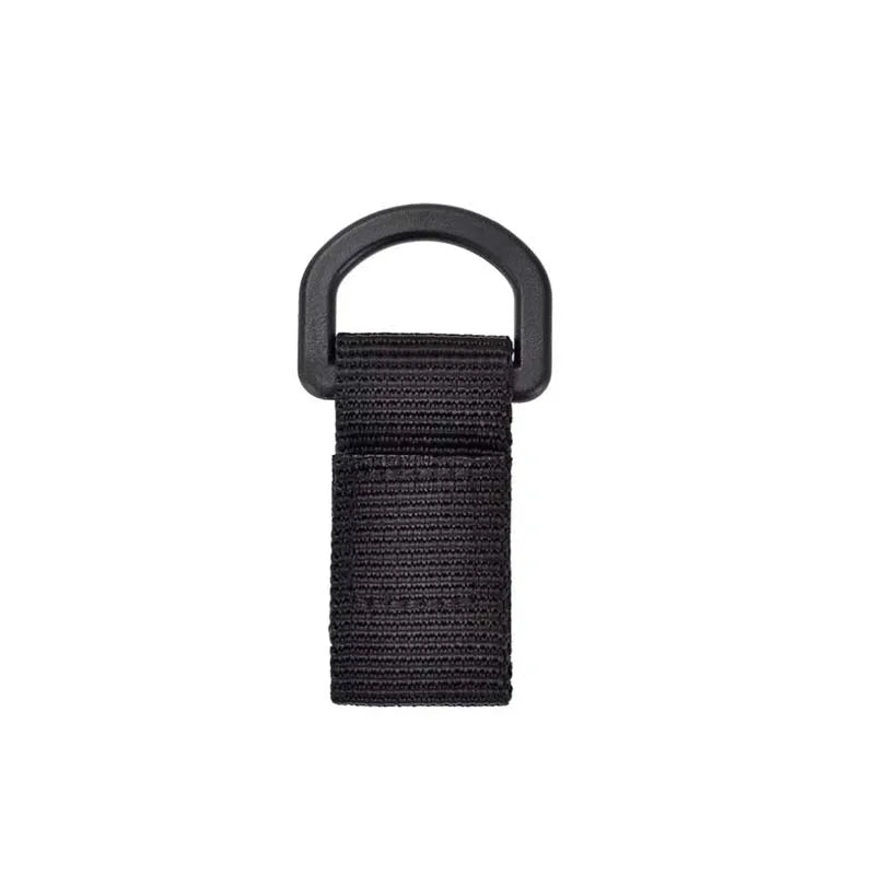 1/2pcs Ribbon Webbing Buckle Key Hook Clip Water Bottle Holder Climbing Carabiner Belt Backpack Hanger Hook Oasis Select 1pcs short-black