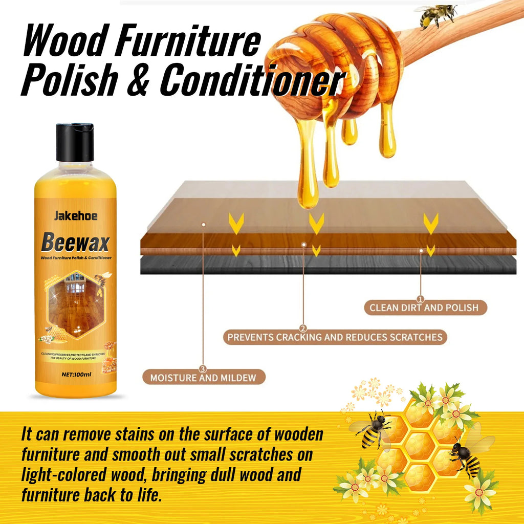 Beewax Wood Floor Cleaner Clean Wooden Floor Desk Product Polish Oil Shine Cleaning Dirt Stain Prevent Moisture Insect Cleaner Oasis Select