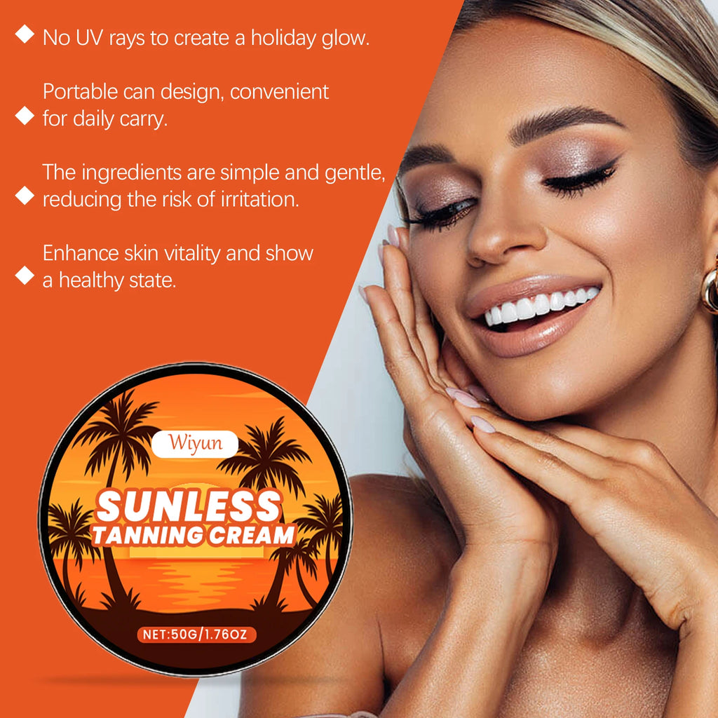WIYUN Sunless Self Tanner Cream – Natural Bronze Glow 50g Self Tanner Cream Oasis Select