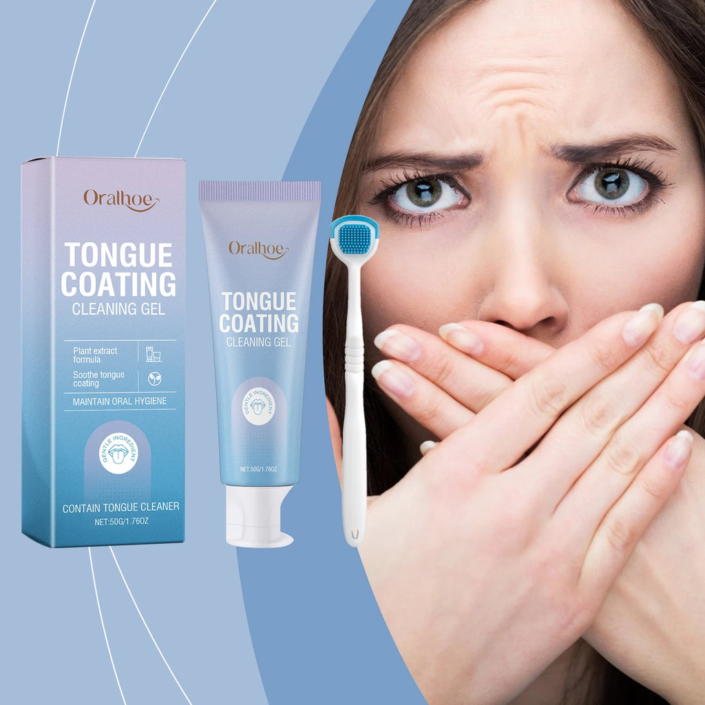 Tongue Cleaner For Remove Tongue Coating Inhibit Oral Bacteria Improve Bad Breath Freshener Tongue Cleansing Gel Toothbrush Set Oasis Select