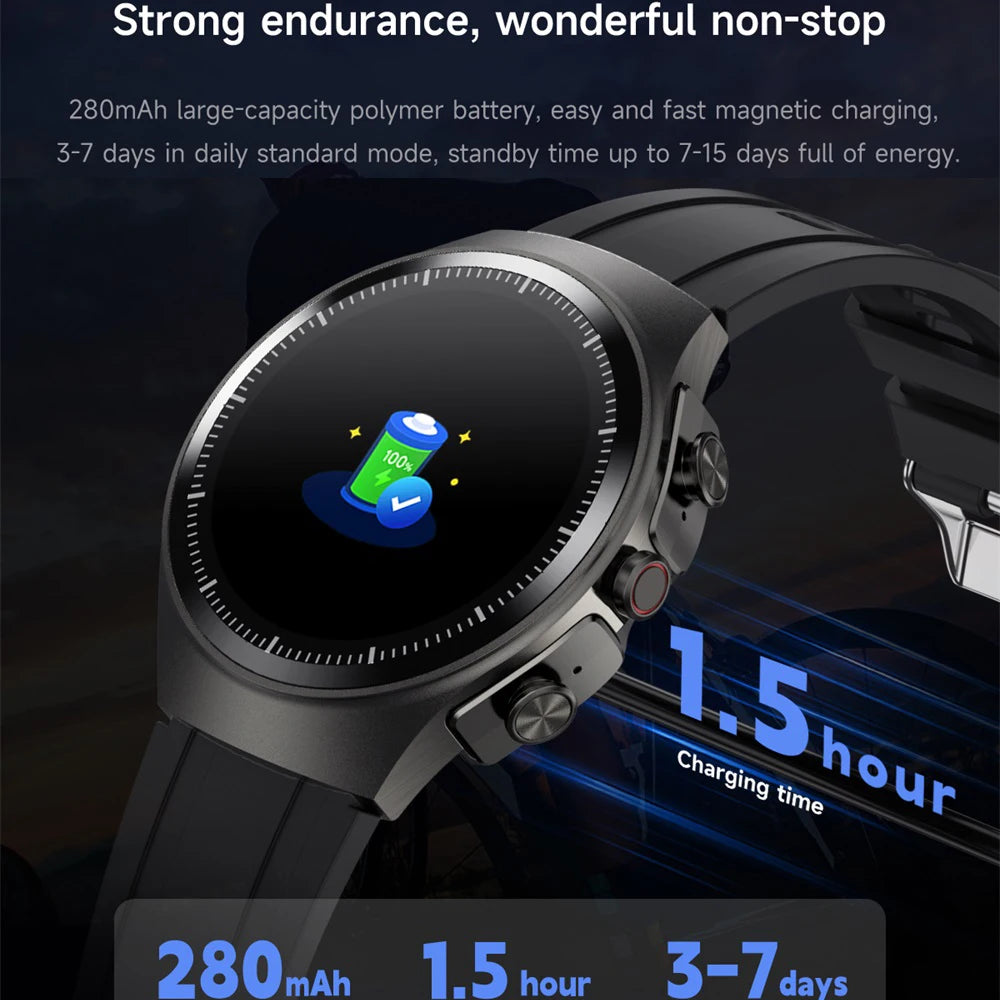 Music Smartwatch With Built-in Headphones 1.43-inch AMOLED HD Screen Heart Rate Health Monitoring Men's Watch Women Sports Modes Oasis Select