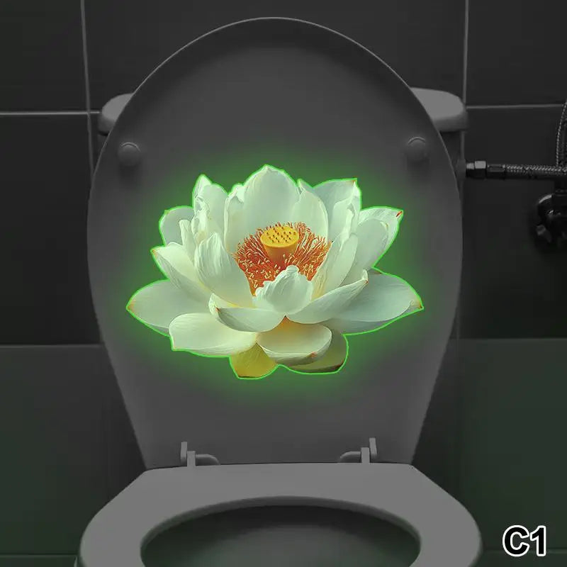 Glow-in-the-dark Toilet Stickers, Self-adhesive And Removable Stickers, Bathroom Decorative Stickers, Car Stickers. Oasis Select C1