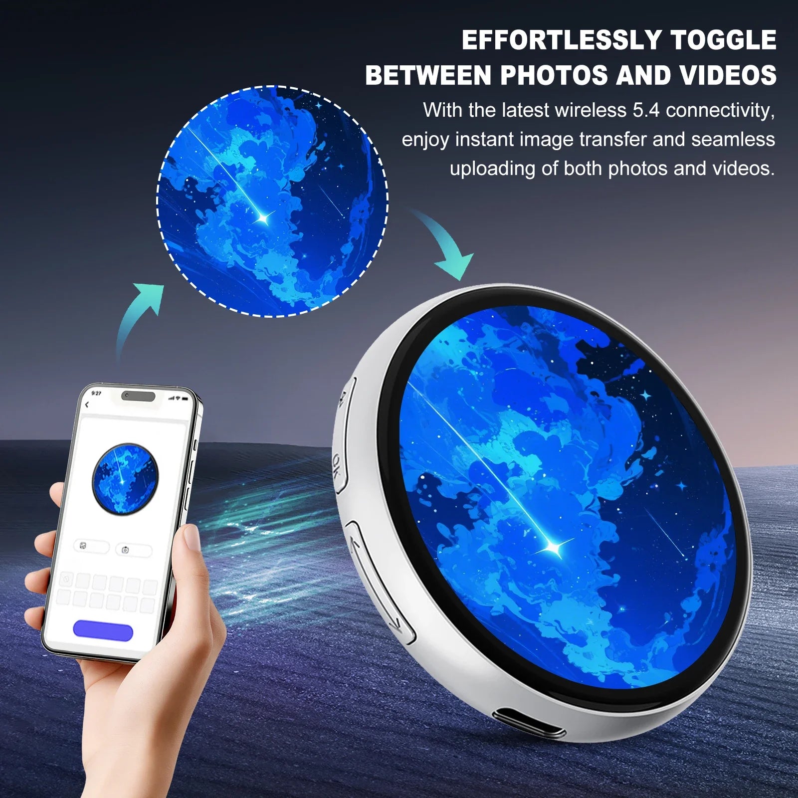 HD Touch Screen Smart Anime Electronic Badge with Video and GIF Display for Backpack Cosplay Durable Unique Gift Oasis Select