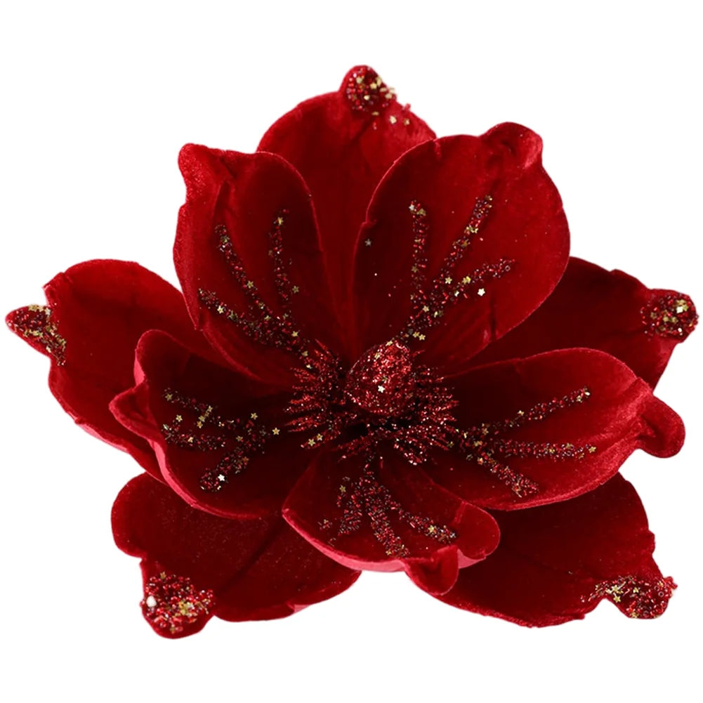 Holiday Home Decor Christmas Artificial Flower Elegant Touch Festive Ambiance Lifelike Design Artificial Flower Oasis Select Red China Mainland