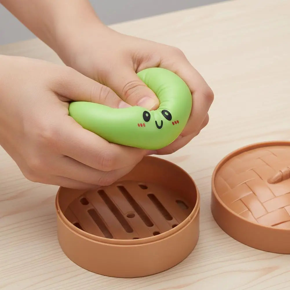 Colorful Dumpling Soft Squeeze Stress Balls Reusable Low Rebound Decompression Toys Dough Ball Unique Home Decoration Gifts Oasis Select