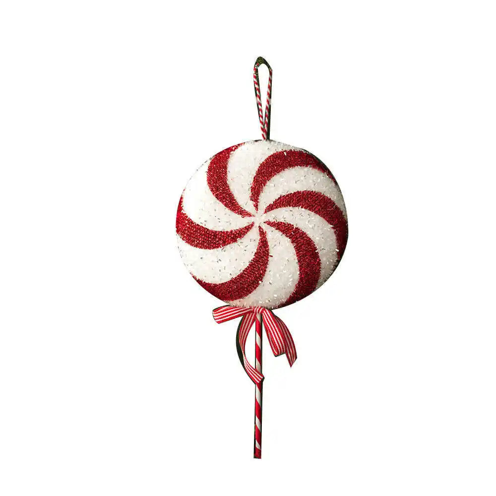 Christmas Tree Ornaments Red and White Walking Sticks Candies Christmas Ball Decorations Scene Arrangement Christmas Decor Oasis Select