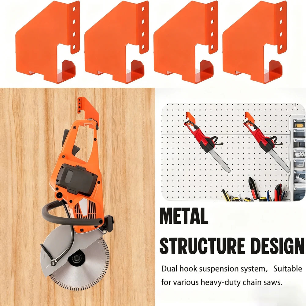 Chainsaw Wall Mount Holder Heavy Duty Chainsaw Hooks Wall Mount Chainsaw Rack Garden Power Tool Organizer Hanger Oasis Select