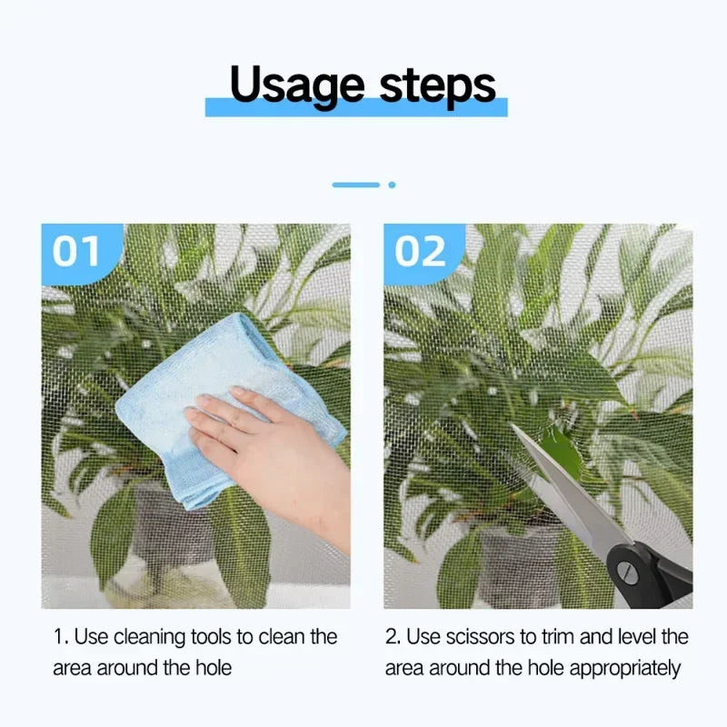 5x200cm Screen Repair Tape Window Door Waterproof Mosquito Net Patch Self-adhesive Super Fix Mesh Netting Broken Holes Tool Oasis Select