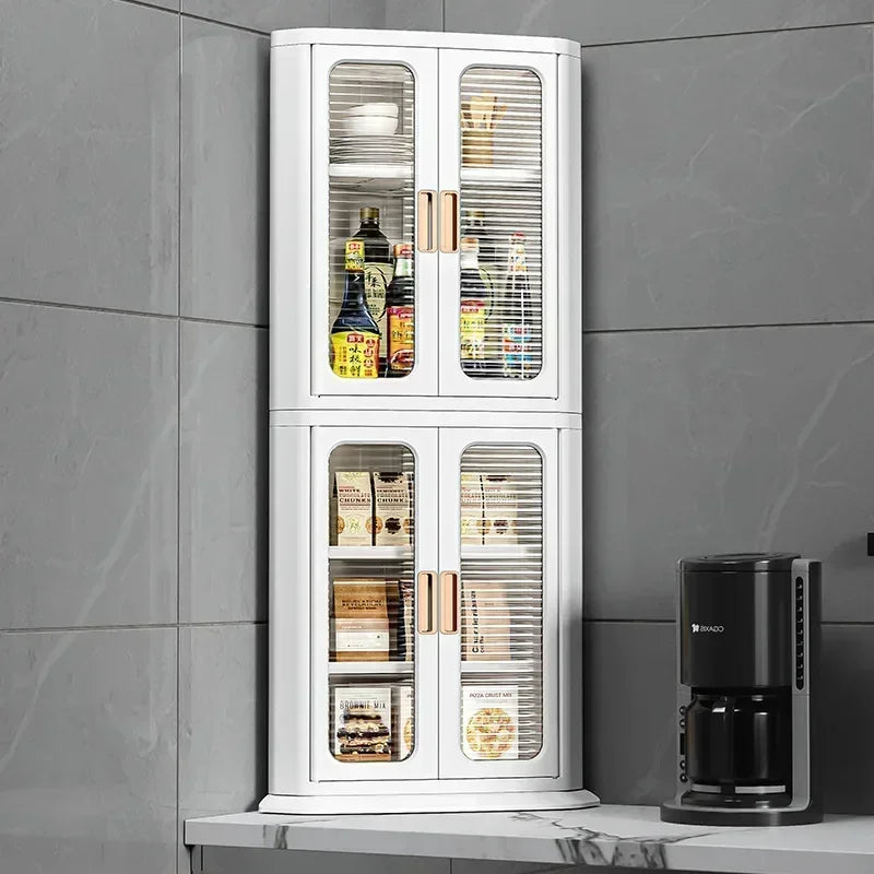 Storage cabinet Multi-layer living room locker Floor-to-ceiling plastic triangular dust rack Snack toy locker sturdy and durable Oasis Select