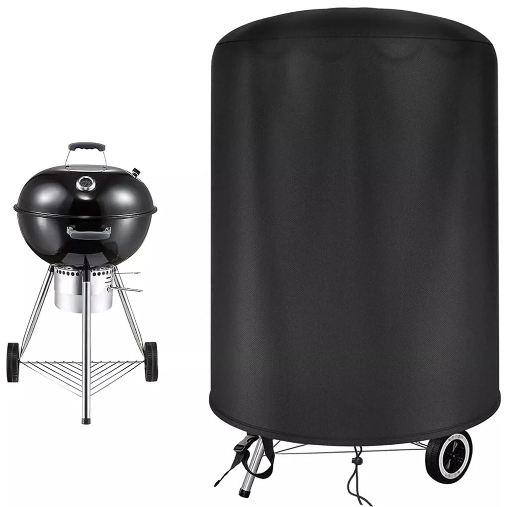 Raweao Kettle BBQ Cover Weber Waterproof Barbecue Cover Round BBQ Outdoor Rain Protective Barbecue Oxford Cover Tools 57Cm Oasis Select