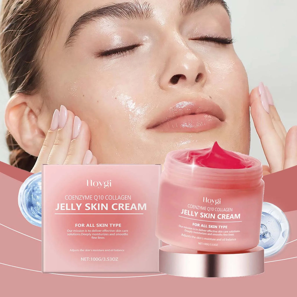 Collagen Jelly Cream Deeply Moisturizing Smooth Skin Tightening Fade Fine Lines Soothing Brightening Hydrating Facial Gel Cream Oasis Select