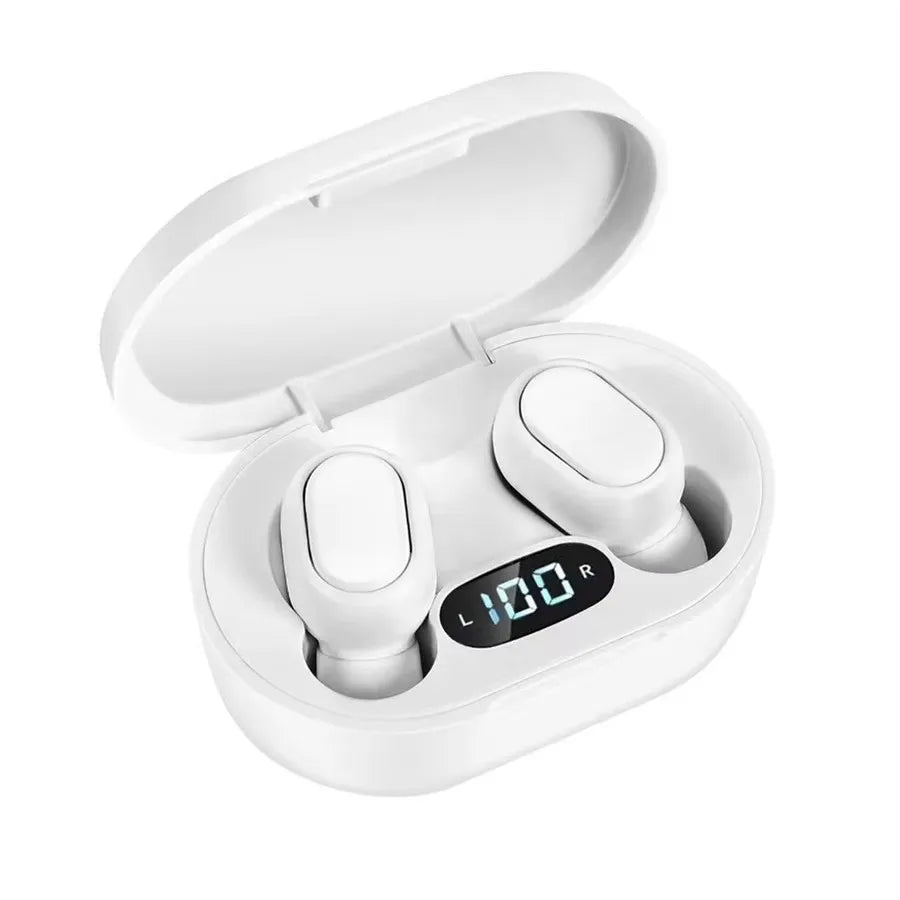 E7S TWS Wireless Headphones Bluetooth earphone Control Sport Headset Waterproof Microphone Music Earphone Work On All Smartphone Oasis Select White