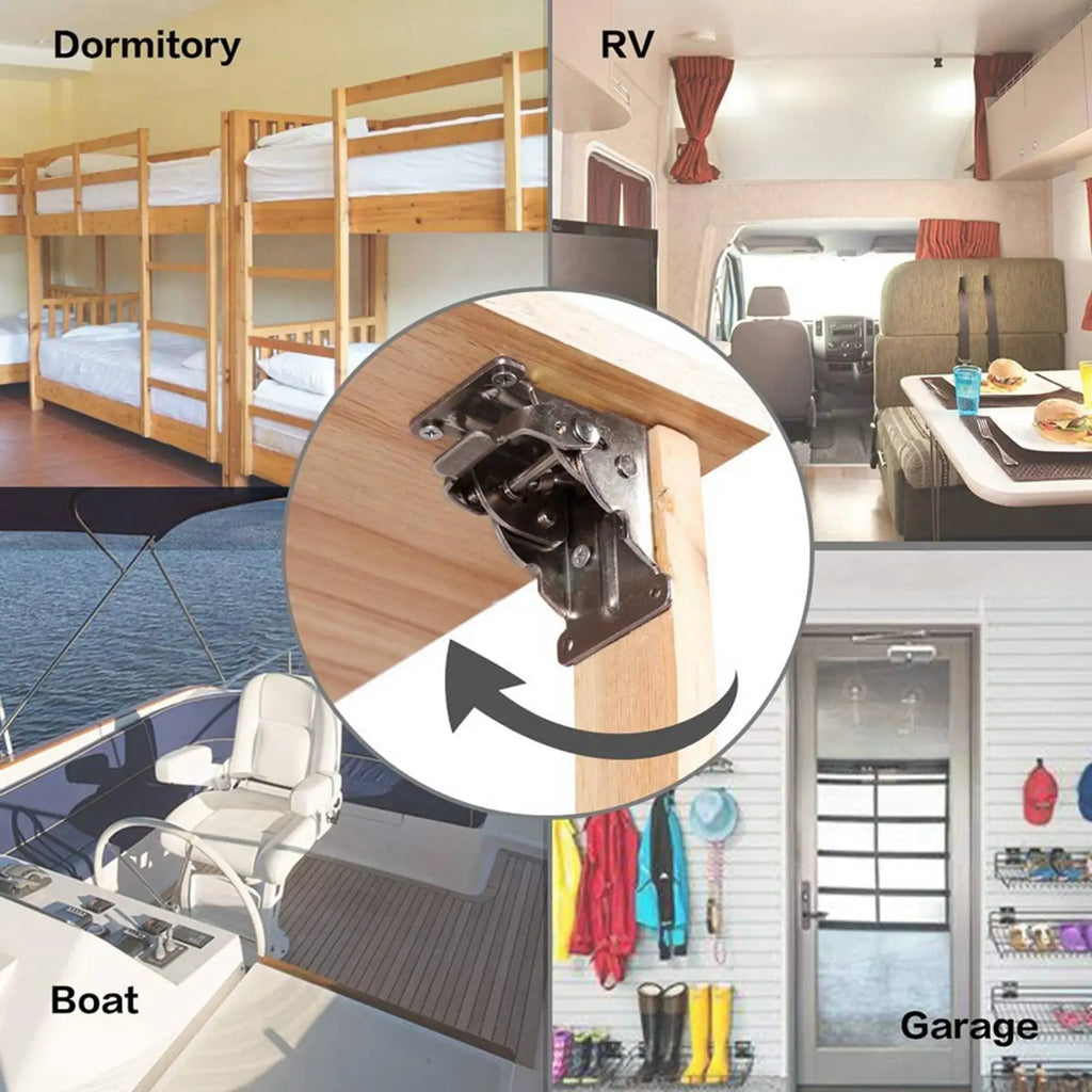 2026-WISH 4Pack Folding Brackets, Lock Extension Support Bracket Foldable Self Lock Hinges With Screws For Table Bed Leg Feet Oasis Select