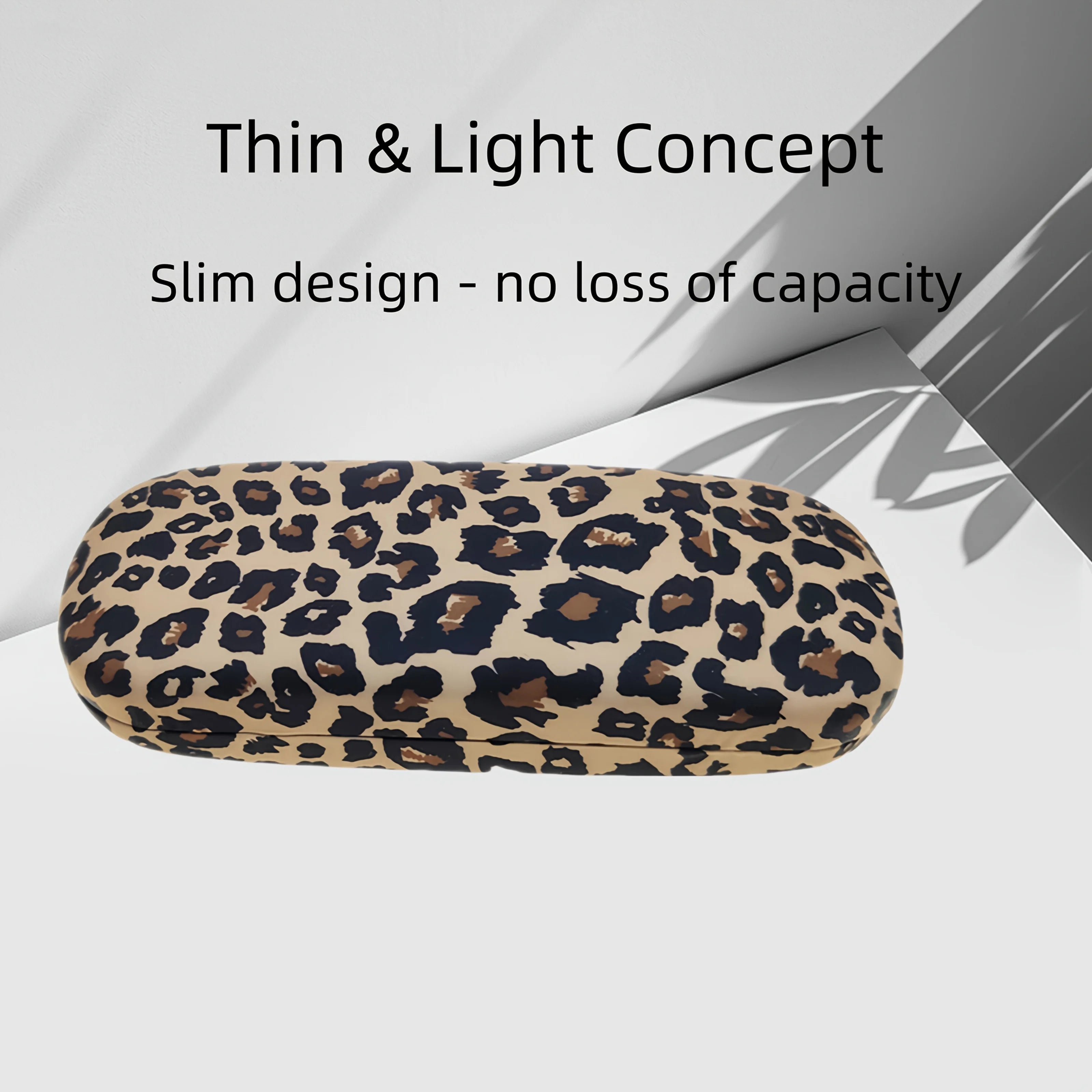 1pc Luxury Leopard Print Metal Glasses Case - Durable Stainless Steel, Stylish Design for Glasses & Accessories Oasis Select