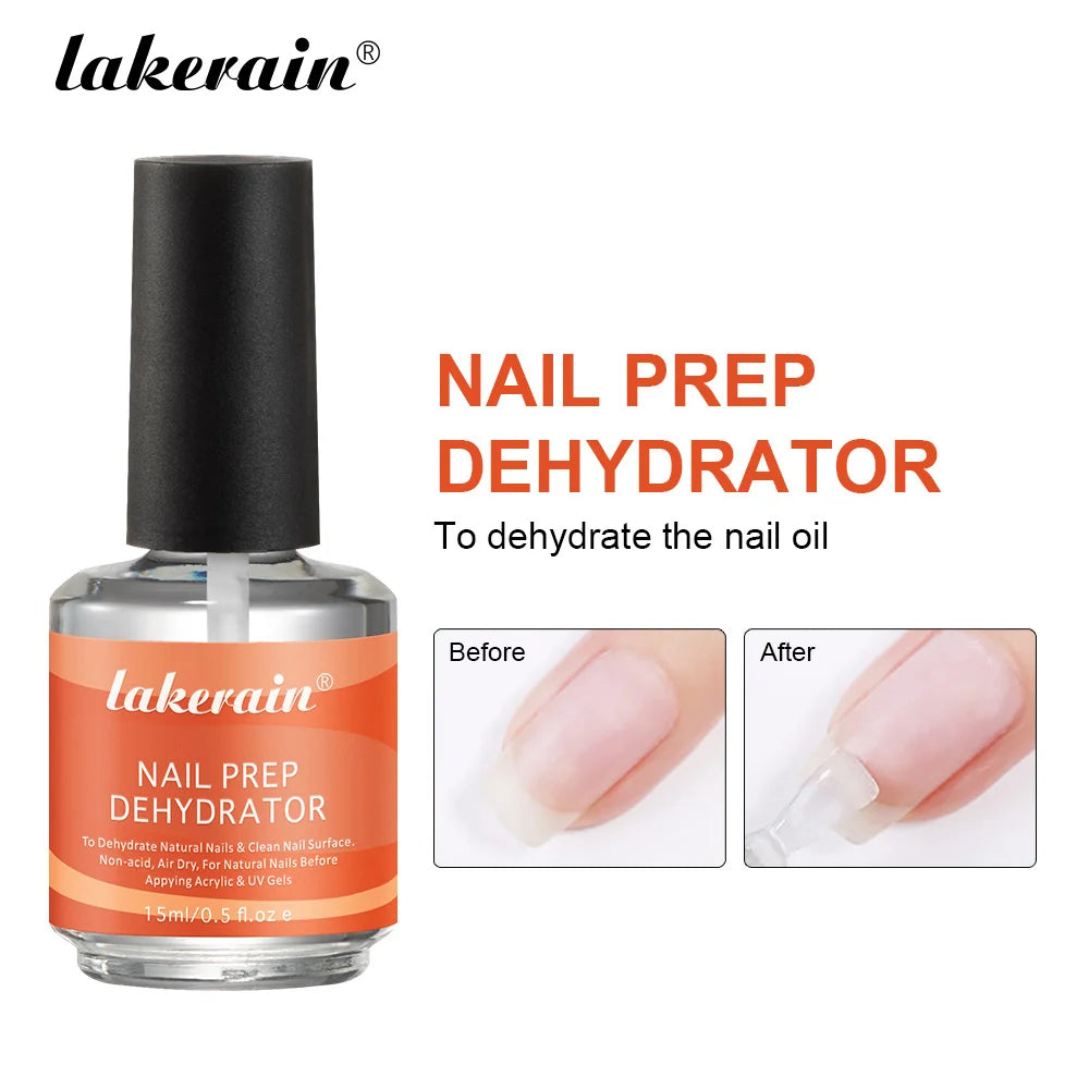Nail Primer Fast Dry Prep Dehydrator Clean & Extend Nails 2 IN 1 Acid-free Formula Odorless Non-toxic Nail Art Essentials Set Oasis Select