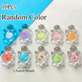 New Trendy Night Light Transparent Glitter Small Turtle Desktop Ornament Student Gift Small Reward Fluorescent Turtle Oasis Select 10pcs mix