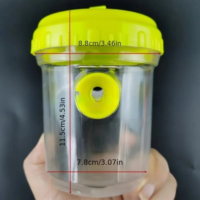 1pc Clear Plastic Outdoor Insect Trap with Lid, Effective for Catching Fruit Flies & Wasps, Easy Monitoring Transparent Design Oasis Select