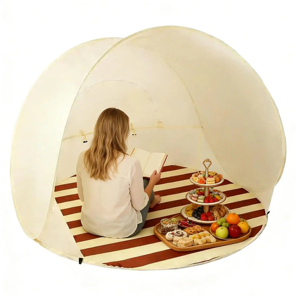 Reusable Outdoor Portable Camping One Click Open 3-4 People Tent UV Protection Beach Shelter Easy Pop Camping Picnic Canopy Oasis Select