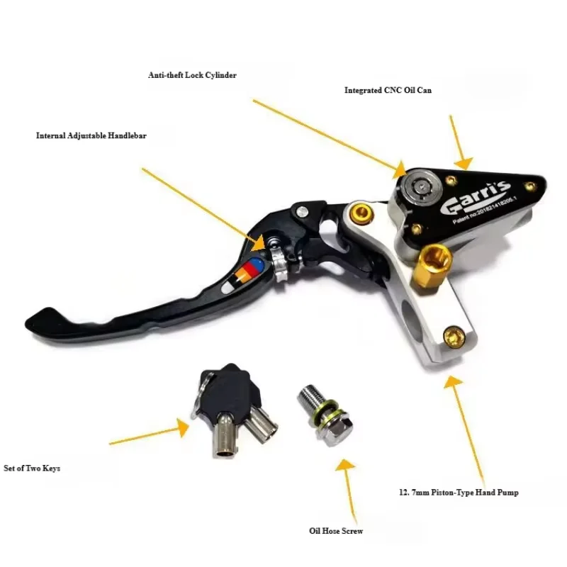 Motorcycle CNC modification accessories anti-theft lock direct push up pump hydraulic brake clutch pump oil pipe assembly Oasis Select