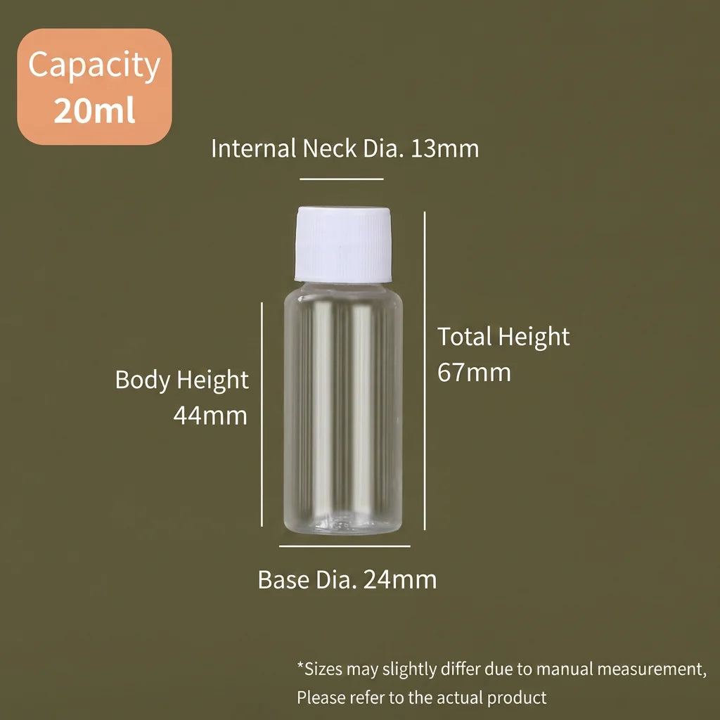 Clear PET Refillable Bottle – Leakproof Screw Cap & Foil Gasket